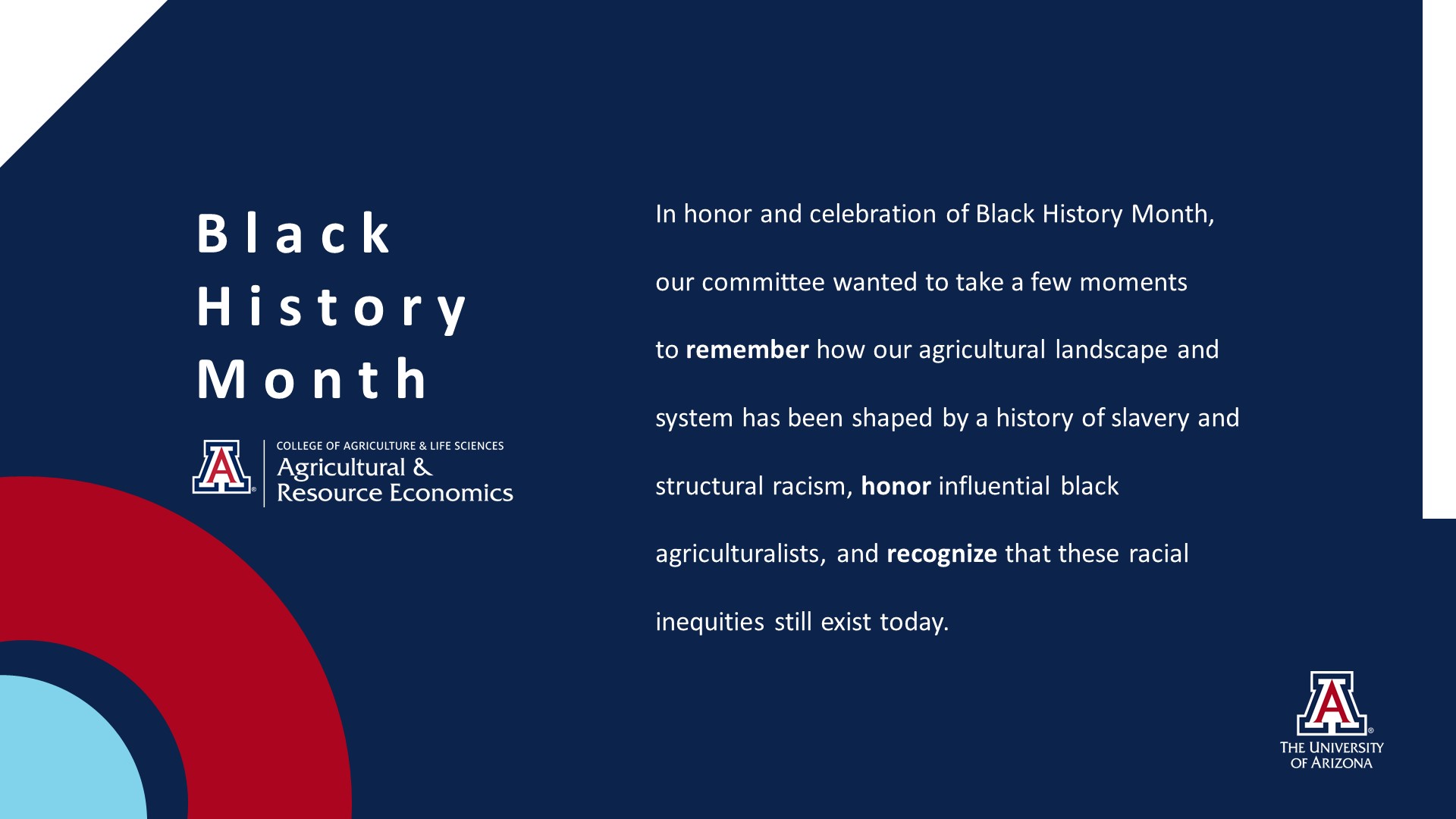 In honor and celebration of Black History Month, our committee wanted to take a few moments to remember how our agricultural landscape and system has been shaped by a history of slavery and structural racism, honor influential black agriculturalists, and 