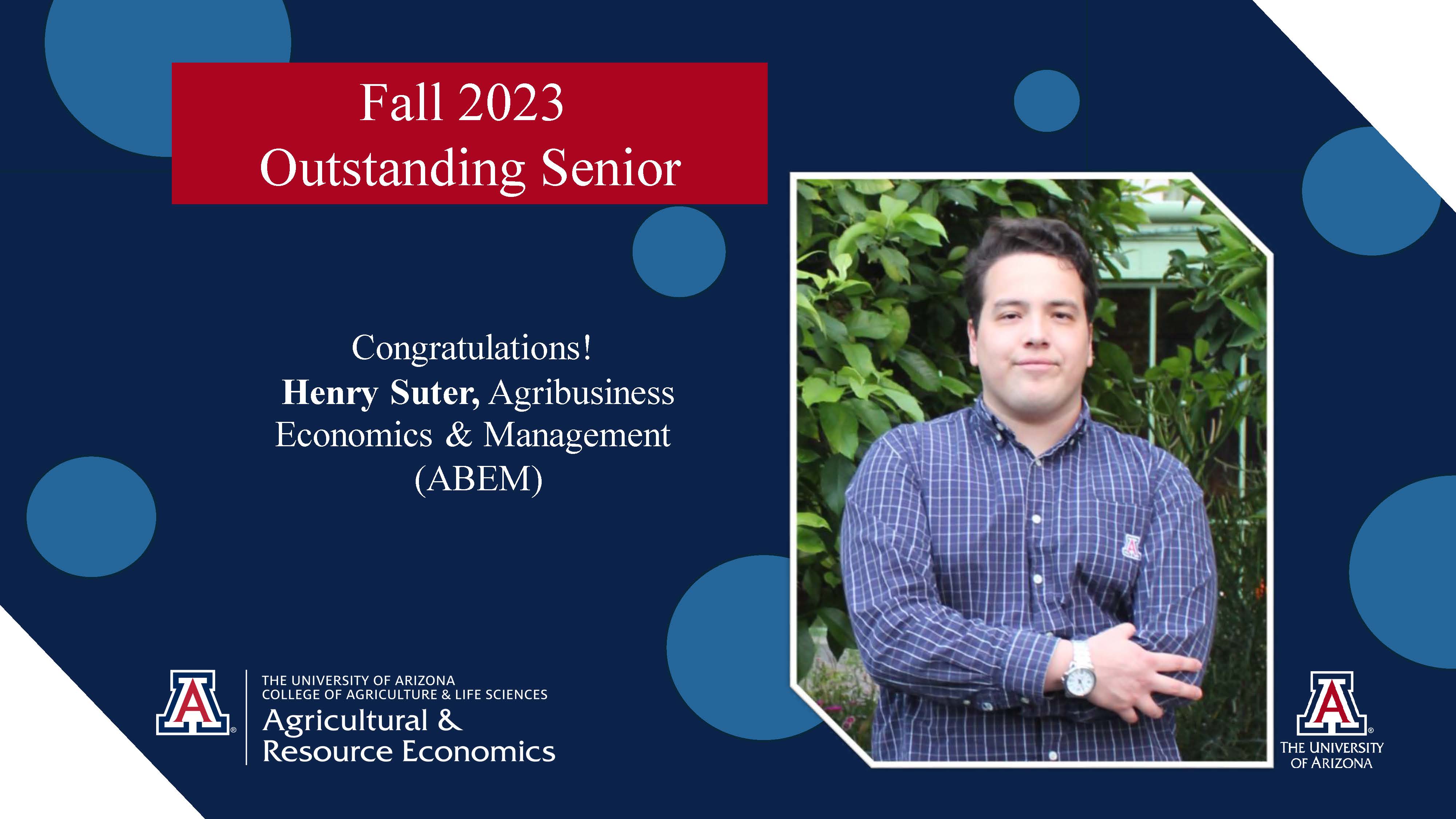 Henry Suter, Fall 2023 Outstanding Senior ABEM