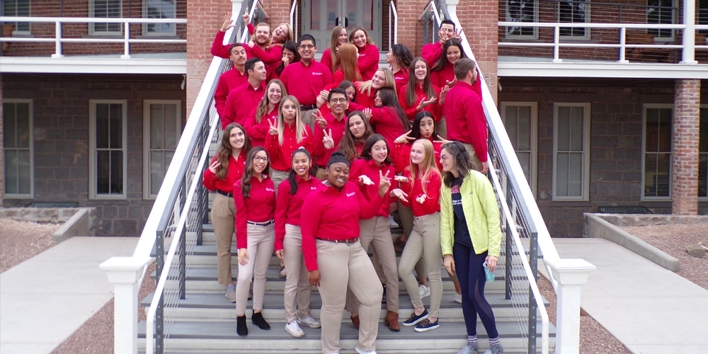 CALS club at Old Main steps, University of Arizona